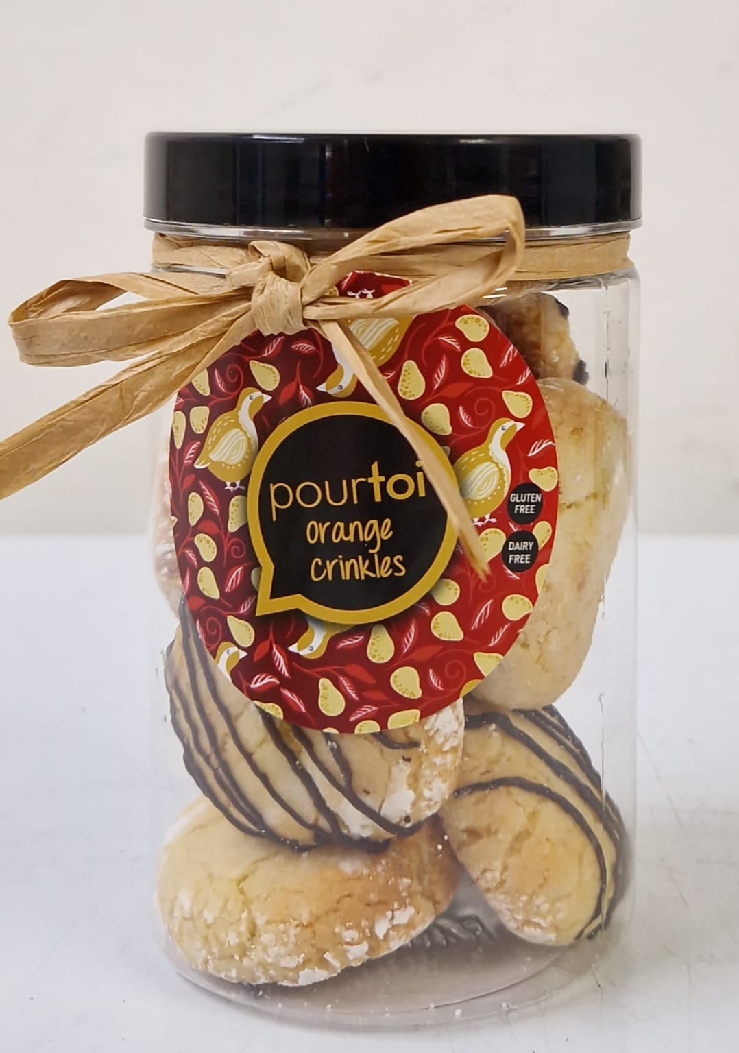 Orange Crinkle Gift Jar